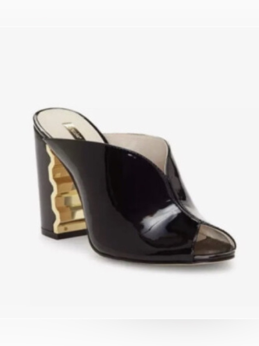 Louise et Cie Black Patent Leather Mules